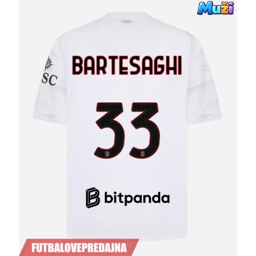Lacne Muži Futbalové dres AC Milan Davide Bartesaghi #33 2026-27 Krátky Rukáv - Preč